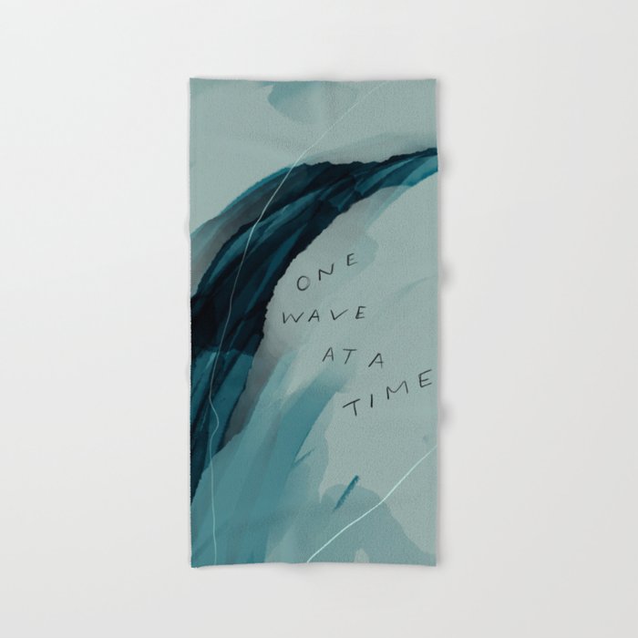 "One Wave At A Time" Bath Towel