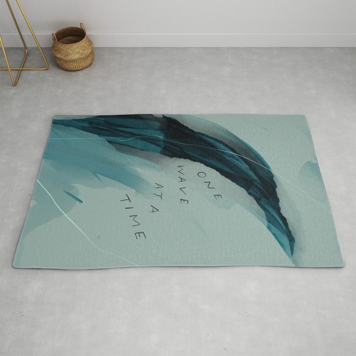 "One Wave At A Time" Rug