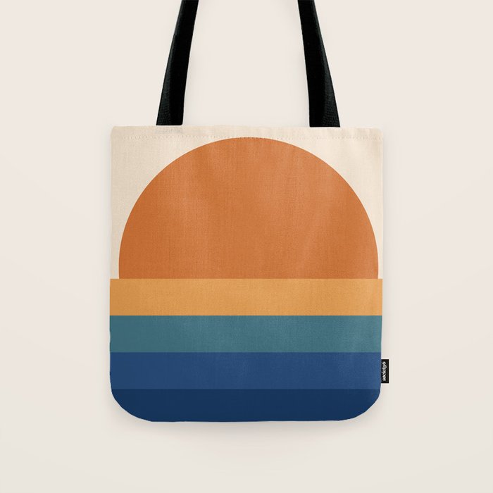70's Retro Sunset Tote Bag