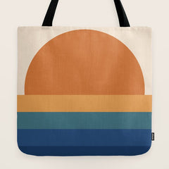 70's Retro Sunset Tote Bag