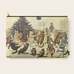 Christmas Party Cats' by Louis Wain Vintage Cat Art Carry All Pouch