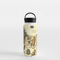 Christmas Party Cats' by Louis Wain Vintage Cat Art Water Bottle