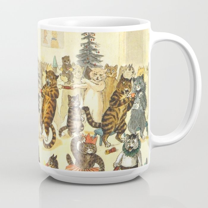 Christmas Party Cats' by Louis Wain Vintage Cat Art Coffee Mug