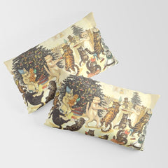 Christmas Party Cats' by Louis Wain Vintage Cat Art Pillow Sham