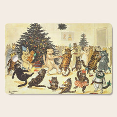 Christmas Party Cats' by Louis Wain Vintage Cat Art Cutting Board