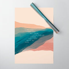 "Even Here, There Are All These Little Places Where The Light Gets In." Wrapping Paper