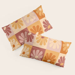 70's Daisy Bloom  Pillow Sham