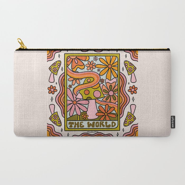 21. World Tarot Mushroom Carry All Pouch