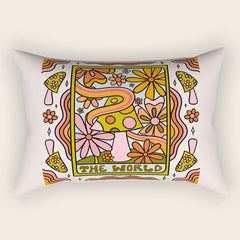 21. World Tarot Mushroom Rectangular Pillow