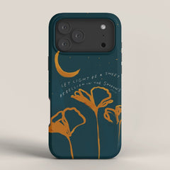 "Let Light Be A Sweet Rebellion In The Shadows" iPhone Case