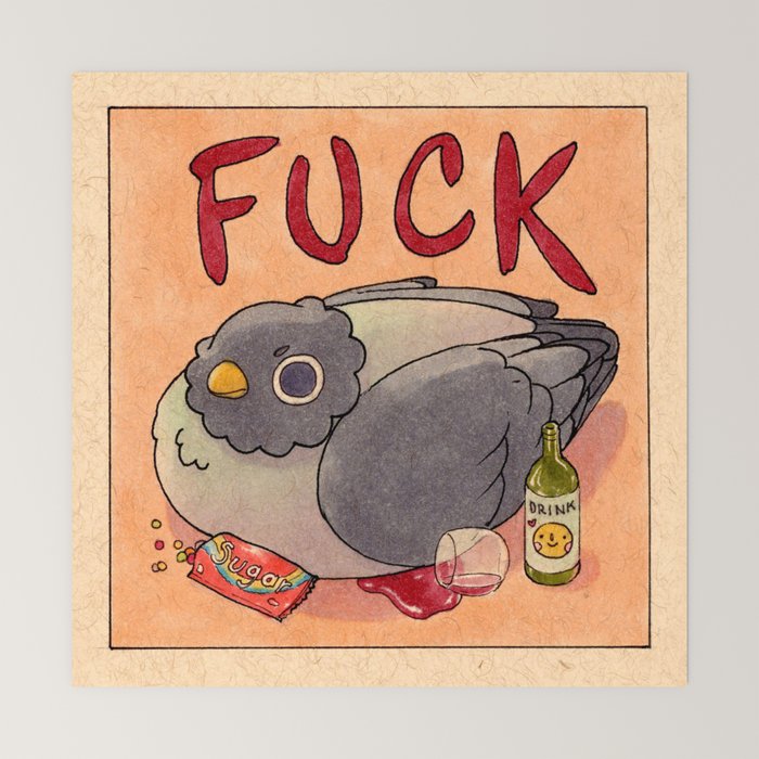 Fuck' Pigeon 05 Mini Art Print