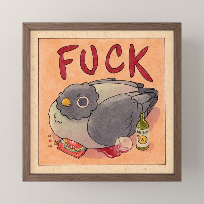 Fuck' Pigeon 05 Mini Art Print