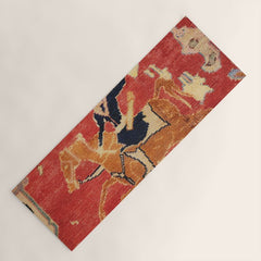 17th Century Isfahan Persian Animal Rug Print Yoga Mat