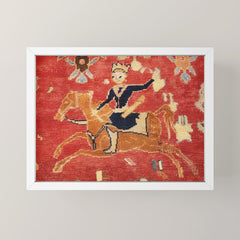 17th Century Isfahan Persian Animal Rug Print Mini Art Print