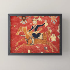 17th Century Isfahan Persian Animal Rug Print Mini Art Print