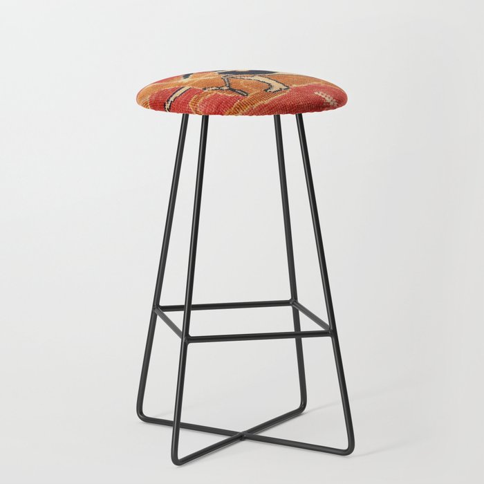17th Century Isfahan Persian Animal Rug Print Stool
