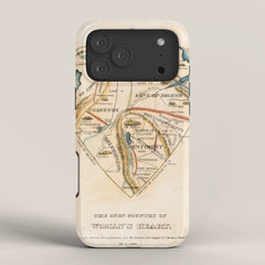 "A Map of the Open Country of a Woman's Heart" by D. W. Kellogg (c. 1833-1842) iPhone Case