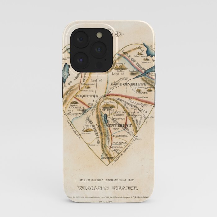 "A Map of the Open Country of a Woman's Heart" by D. W. Kellogg (c. 1833-1842) iPhone Case