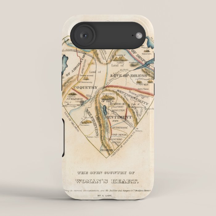 "A Map of the Open Country of a Woman's Heart" by D. W. Kellogg (c. 1833-1842) iPhone Case