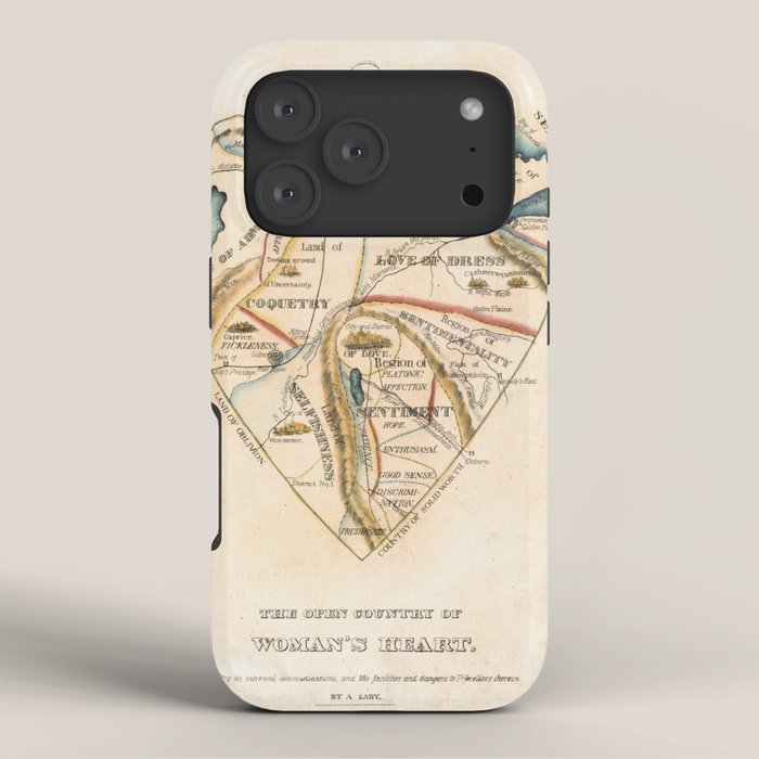 "A Map of the Open Country of a Woman's Heart" by D. W. Kellogg (c. 1833-1842) iPhone Case