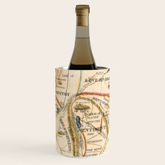 "A Map of the Open Country of a Woman's Heart" by D. W. Kellogg (c. 1833-1842) Wine Chiller
