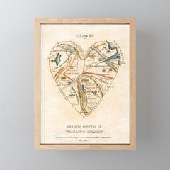"A Map of the Open Country of a Woman's Heart" by D. W. Kellogg (c. 1833-1842) Mini Art Print
