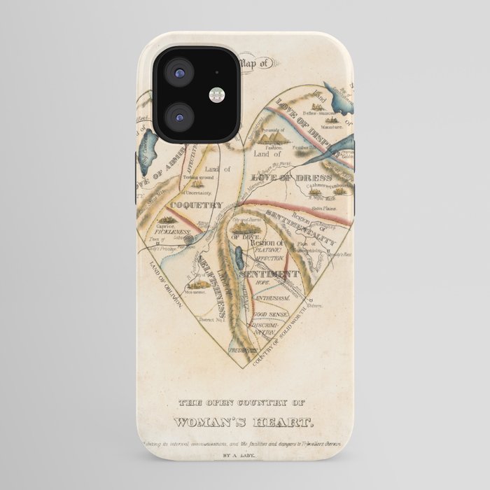 "A Map of the Open Country of a Woman's Heart" by D. W. Kellogg (c. 1833-1842) iPhone Case