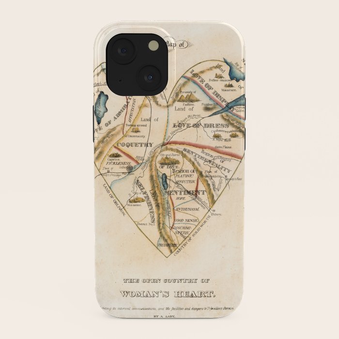 "A Map of the Open Country of a Woman's Heart" by D. W. Kellogg (c. 1833-1842) iPhone Case