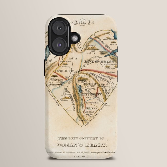 "A Map of the Open Country of a Woman's Heart" by D. W. Kellogg (c. 1833-1842) iPhone Case