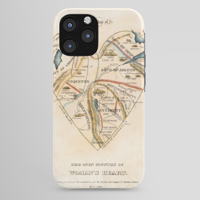 "A Map of the Open Country of a Woman's Heart" by D. W. Kellogg (c. 1833-1842) iPhone Case