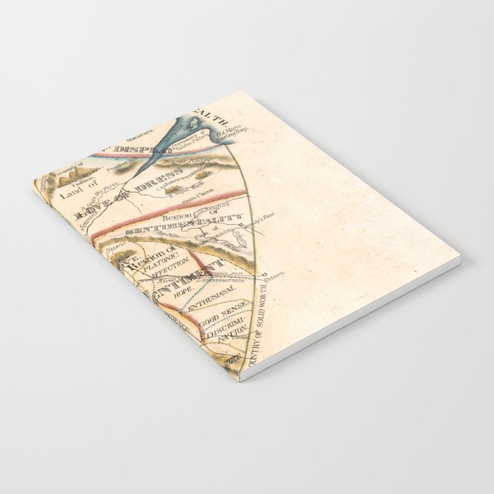 "A Map of the Open Country of a Woman's Heart" by D. W. Kellogg (c. 1833-1842) Notebook