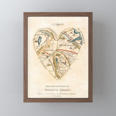 "A Map of the Open Country of a Woman's Heart" by D. W. Kellogg (c. 1833-1842) Mini Art Print