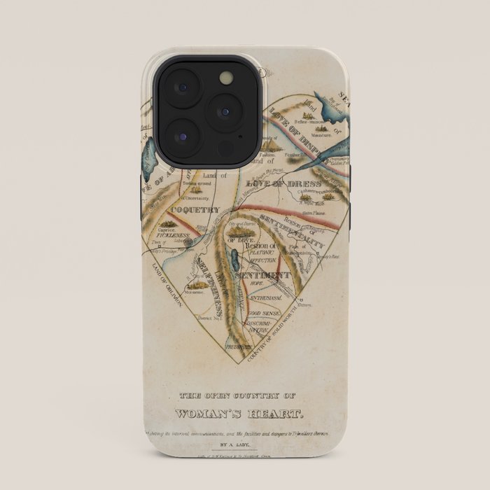 "A Map of the Open Country of a Woman's Heart" by D. W. Kellogg (c. 1833-1842) iPhone Case