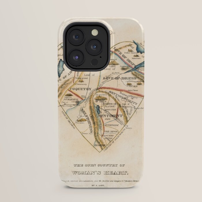 "A Map of the Open Country of a Woman's Heart" by D. W. Kellogg (c. 1833-1842) iPhone Case