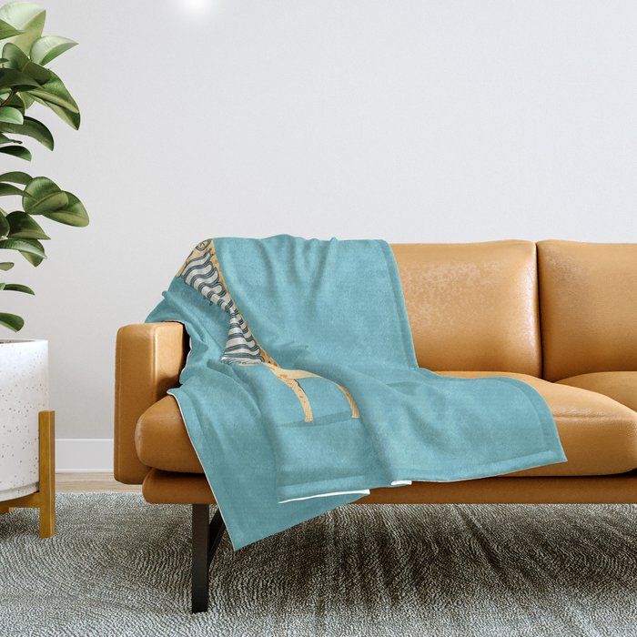 A Book Lover (blue) Throw Blanket