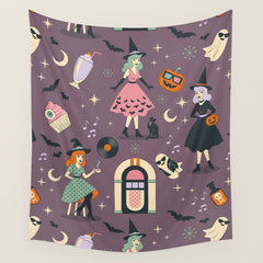 50s Witch Vibes Wall Tapestry