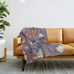 50s Witch Vibes Throw Blanket