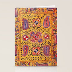 19th Century Uzbekistan Suzani with Gold Background  Stationery Card
