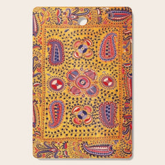 19th Century Uzbekistan Suzani with Gold Background  Cutting Board