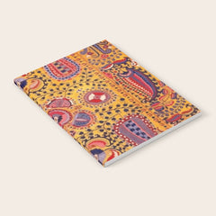 19th Century Uzbekistan Suzani with Gold Background  Notebook