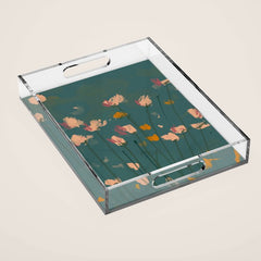A Field Of Flowers Bloom Acrylic Tray