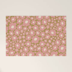 70������s Retro Floral  Welcome Mat