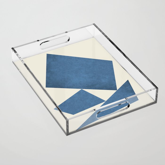3 Forms Composition - Blue Acrylic Tray