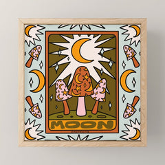 18. Moon Tarot Mushroom Mini Art Print