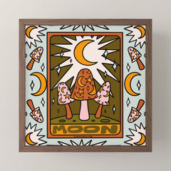 18. Moon Tarot Mushroom Mini Art Print