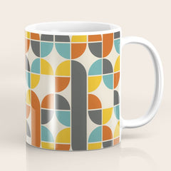 1970s Colors Mid Century Modern Geometric Pattern  Coffee Mug