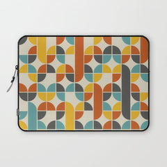 1970s Colors Mid Century Modern Geometric Pattern  Laptop Sleeve