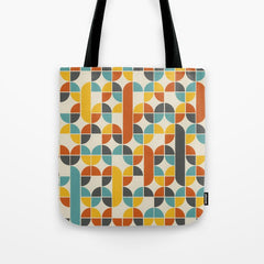 1970s Colors Mid Century Modern Geometric Pattern  Tote Bag
