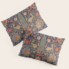 17th Century Persian Rug Print with Animals Pillow Sham