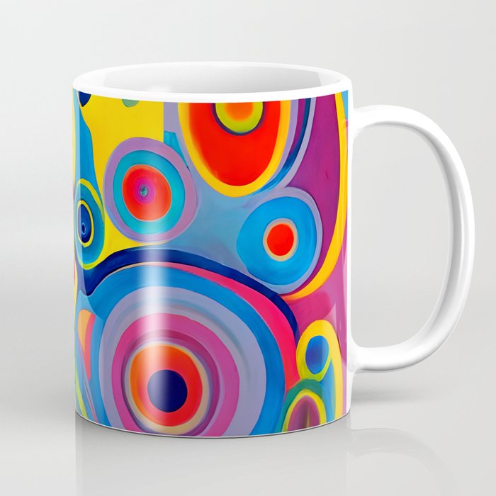 1960s Funky Psychedelic Abstract Coffee Mug